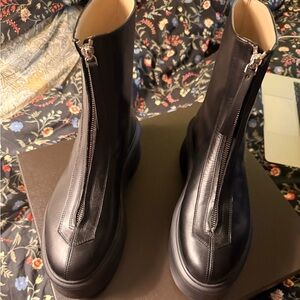 The Row Black Ankle Boots with Zipper